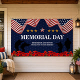 Memorial Day Patriotic Backdrop Banner Remember And Honor Photography Decoration Indoor Outdoor Party Decor