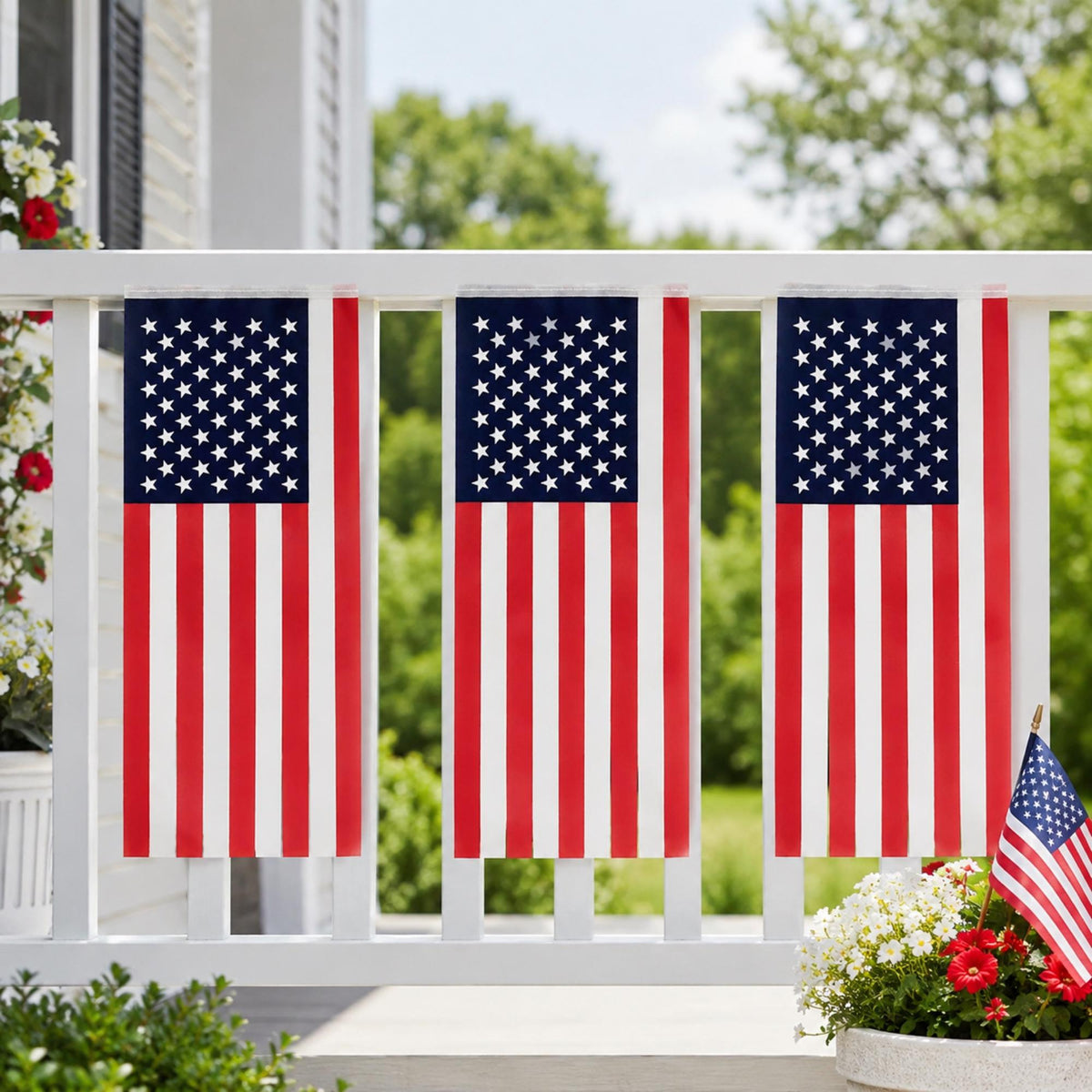 American Flag Fabric Pennant Banner: Patriotic Party Decorations for 4th July, Memorial Day