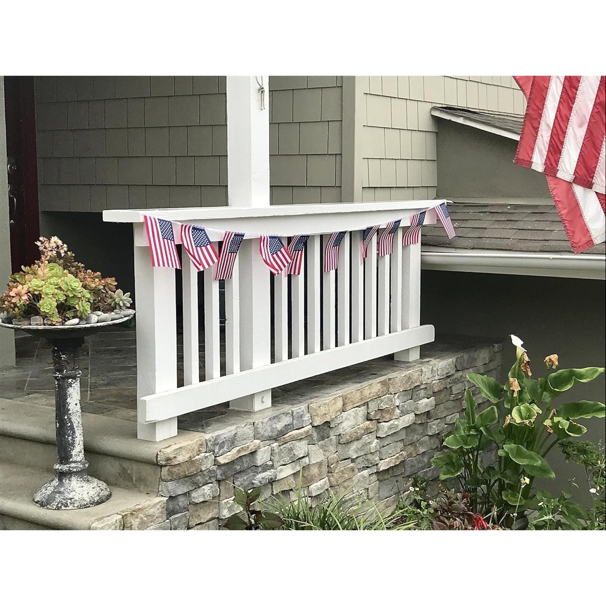 American Flag Fabric Pennant Banner: Patriotic Party Decorations for 4th July, Memorial Day