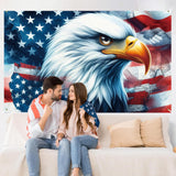 American Bald Eagle Patriotic Backdrop Banner 4th Of July Memorial Day Party Photography Decor