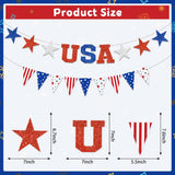 4th Of July Triangle Banner Patriotic USA Garland Memorial Day Independence Day Party Decor