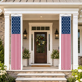 American Flag Porch Banner: Patriotic 4th July, Memorial Day Outdoor Yard Decoration