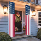 American Flag Porch Banner: Patriotic 4th July, Memorial Day Outdoor Yard Decoration
