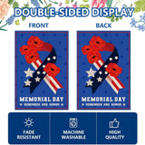 Memorial Day Garden Flag Double Sided Burlap Patriotic Yard Decoration Outdoor American Decor