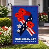 Memorial Day Garden Flag Double Sided Burlap Patriotic Yard Decoration Outdoor American Decor