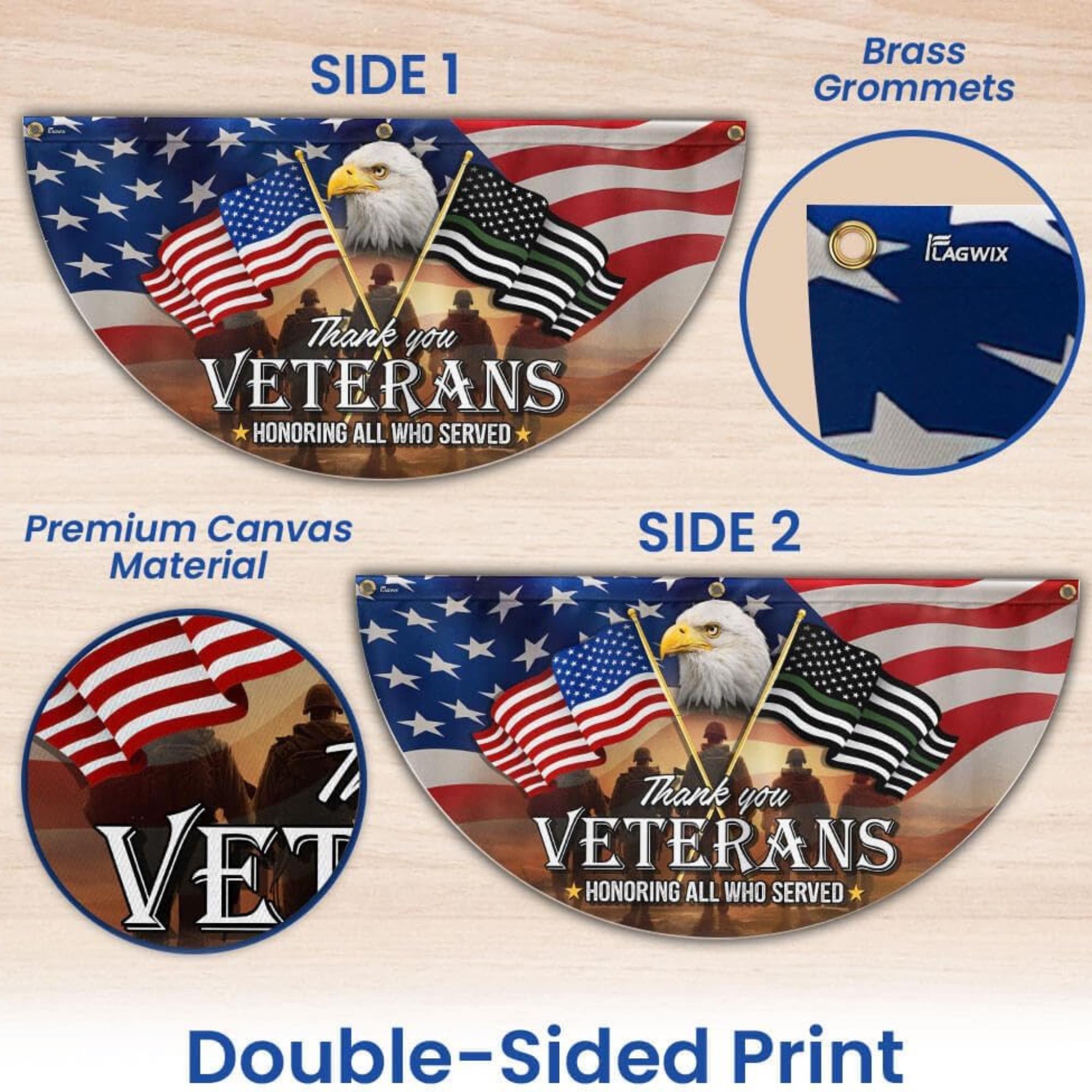 Patriotic Veterans Eagle Flag: Memorial Day, 4th of July Outdoor Decor
