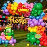 177PCS Fiesta Balloon Arch Kit Cinco De Mayo Cactus Party Garland Set