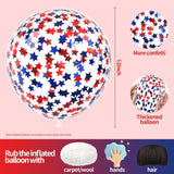 Star Confetti Balloons Red Blue Clear Latex Balloons 4th Of July Patriotic Party Decorations