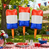 Patriotic Popsicle Foil Balloons Red White Blue 4th Of July Memorial Day Party Decor