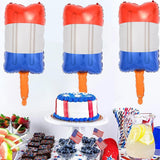 Patriotic Popsicle Foil Balloons Red White Blue 4th Of July Memorial Day Party Decor