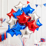 Red White Blue Star Foil Balloons Patriotic 4th Of July Independence Day Party Decor