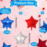 Red White Blue Star Foil Balloons Patriotic 4th Of July USA Party Decorations