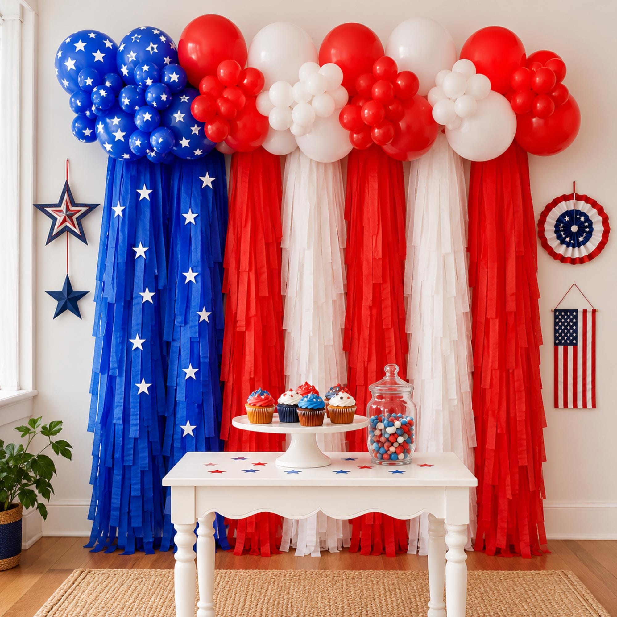 Patriotic Balloon Garland Arch Kit Red White Blue 250th Anniversary Party Decor