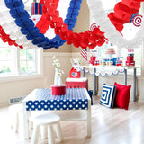 Patriotic Streamers Garland Red White Blue 4th Of July Memorial Day Party Decor