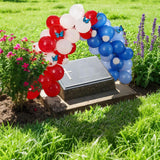 Memorial Day Grave Decoration Kit Patriotic Cemetery Decor Red White Blue Memorial Set
