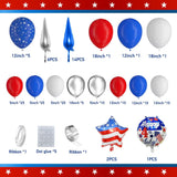 Patriotic Balloon Garland Arch Kit Red White Blue 4th Of July Party Decor