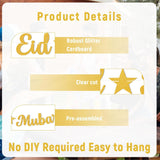 Gold Glitter Eid Mubarak Banner Islamic Party Decorations