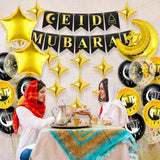 Eid Mubarak Balloon Banner Set Islamic Home Party Decorations