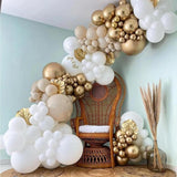 Pearl White Gold Balloons, 12 Inch Latex Party Decor (Eid Ul Adha)