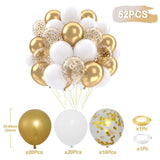 Pearl White Gold Balloons, 12 Inch Latex Set for Eid Ul Adha Party Decorations