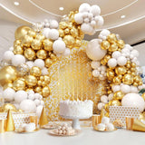 White Gold Balloon Arch Kit: Eid Ul Adha, Ramadan Party Decor