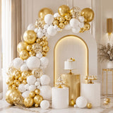 White Gold Balloon Arch Kit for Eid Ul Adha Party Decorations