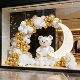 White Gold Balloon Arch Kit for Eid Ul Adha Party Decorations