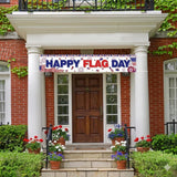 Happy Flag Day Banner | Patriotic Red White Blue Yard Sign