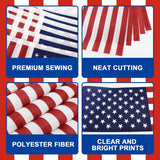 USA American Flag Banner Garland | 50 Ft Patriotic Bunting 4th of July Party Decor