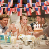 60 PCS American Flag Banner String | 65 Ft Patriotic USA Bunting