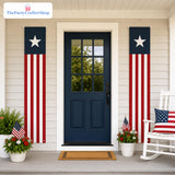 4th of July Porch Banners | Patriotic Stars Stripes Door Decor Set