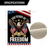 USA 250th Anniversary Garden Flag | Patriotic Eagle Freedom Yard Decor
