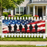 Thank You Veterans Banner | Patriotic Outdoor Yard Flag | 4th of July Memorial Day Decor