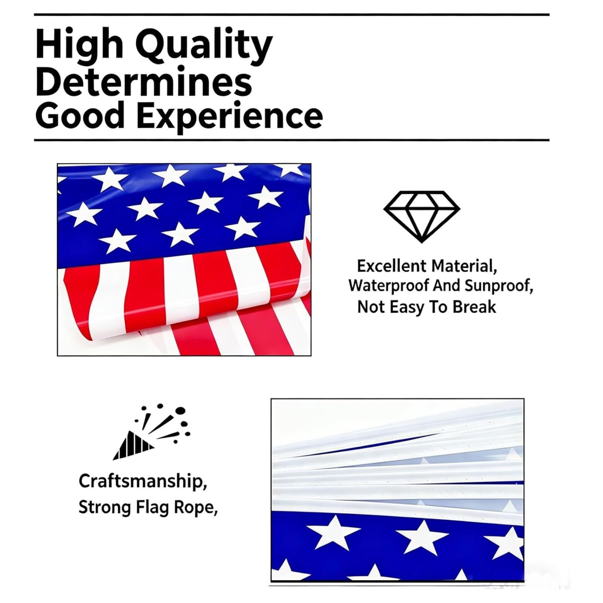 100 Ft American Flag Pennant Banner | 60 PCS Patriotic Independence Day Decor