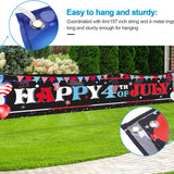 Happy 4th of July Banner | Patriotic USA Flag Porch Sign, Outdoor Decor