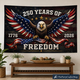 Patriotic Eagle Banner | 250th Anniversary USA Flag Backdrop, 4th July Party Decor