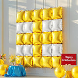 Gold White Square Foil Balloon Arch Garland Kit | Party Backdrop Decoration