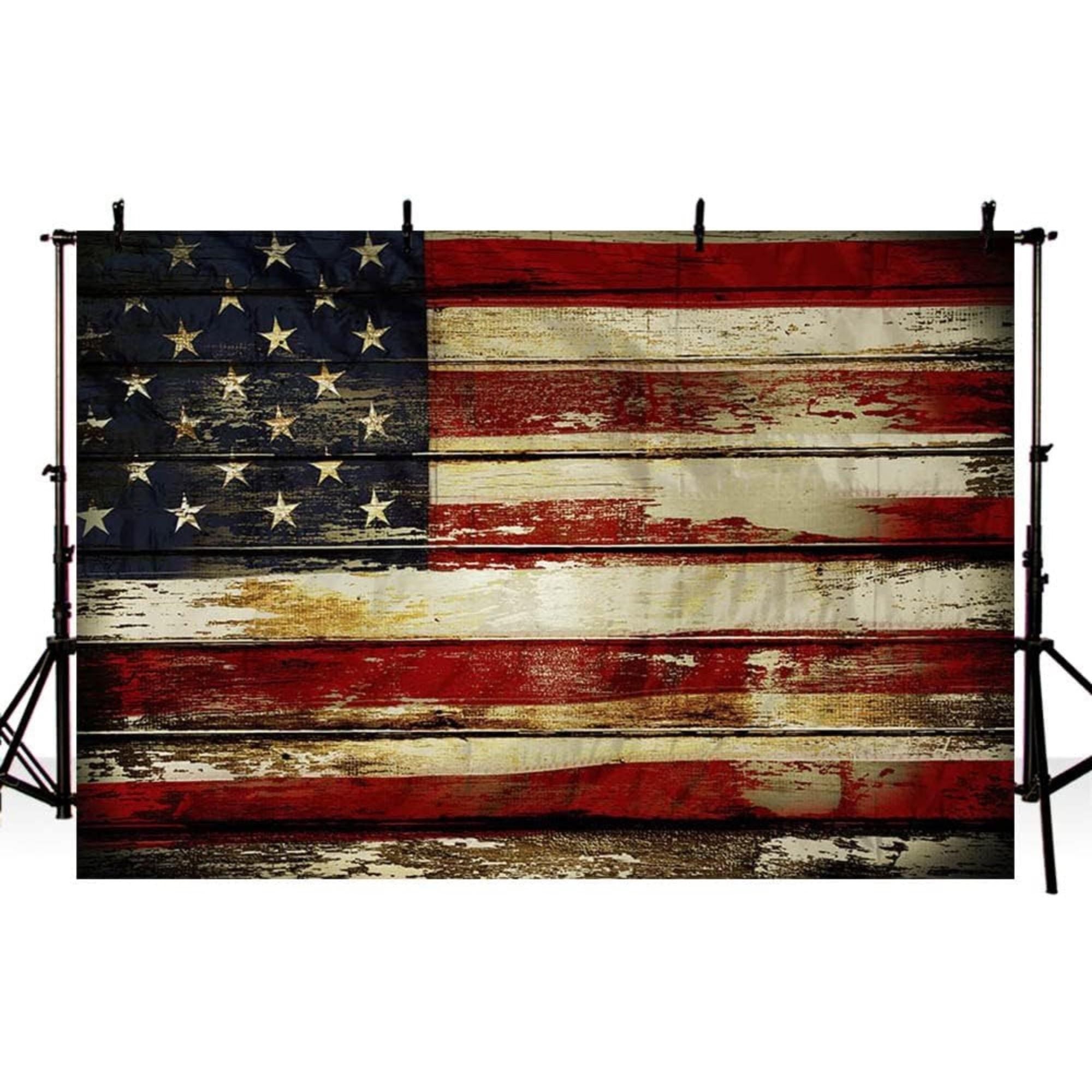 Distressed USA Flag Photography Backdrop | 7x5 Ft Patriotic Party Banner