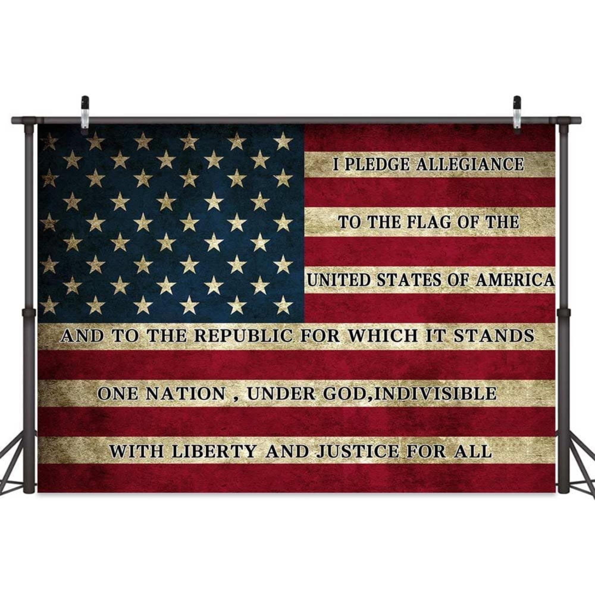 American Flag Photography Backdrop | USA Black Abstract Independence Day Studio Props | 7x5 Ft