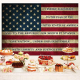 American Flag Photography Backdrop | USA Black Abstract Independence Day Studio Props | 7x5 Ft