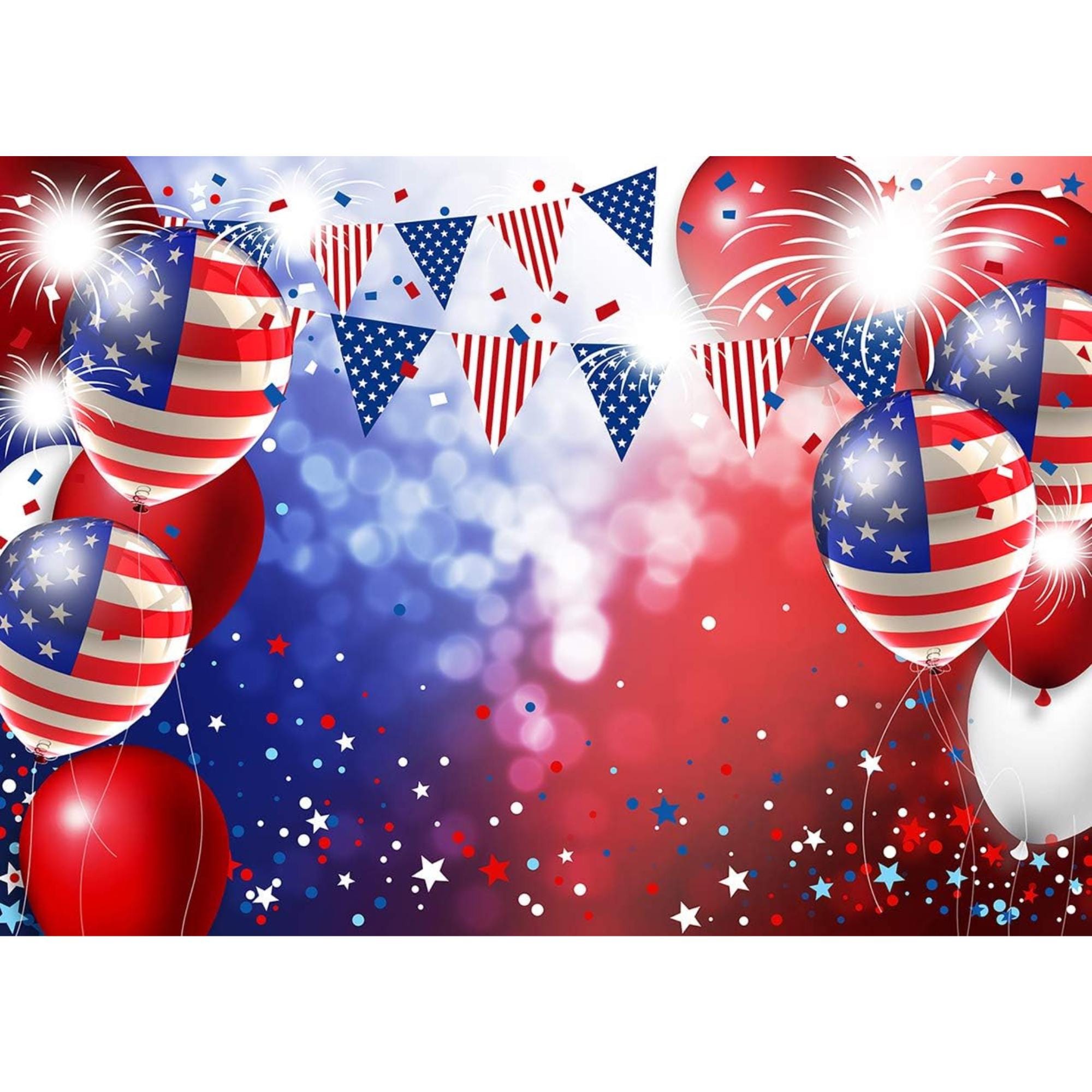 American Flag Photography Backdrop | 4th of July Patriotic Party Decor