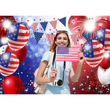 American Flag Photography Backdrop | 4th of July Patriotic Party Decor