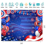 7x5 Ft American Flag Photography Backdrop | Independence Day 4th of July Party Decor