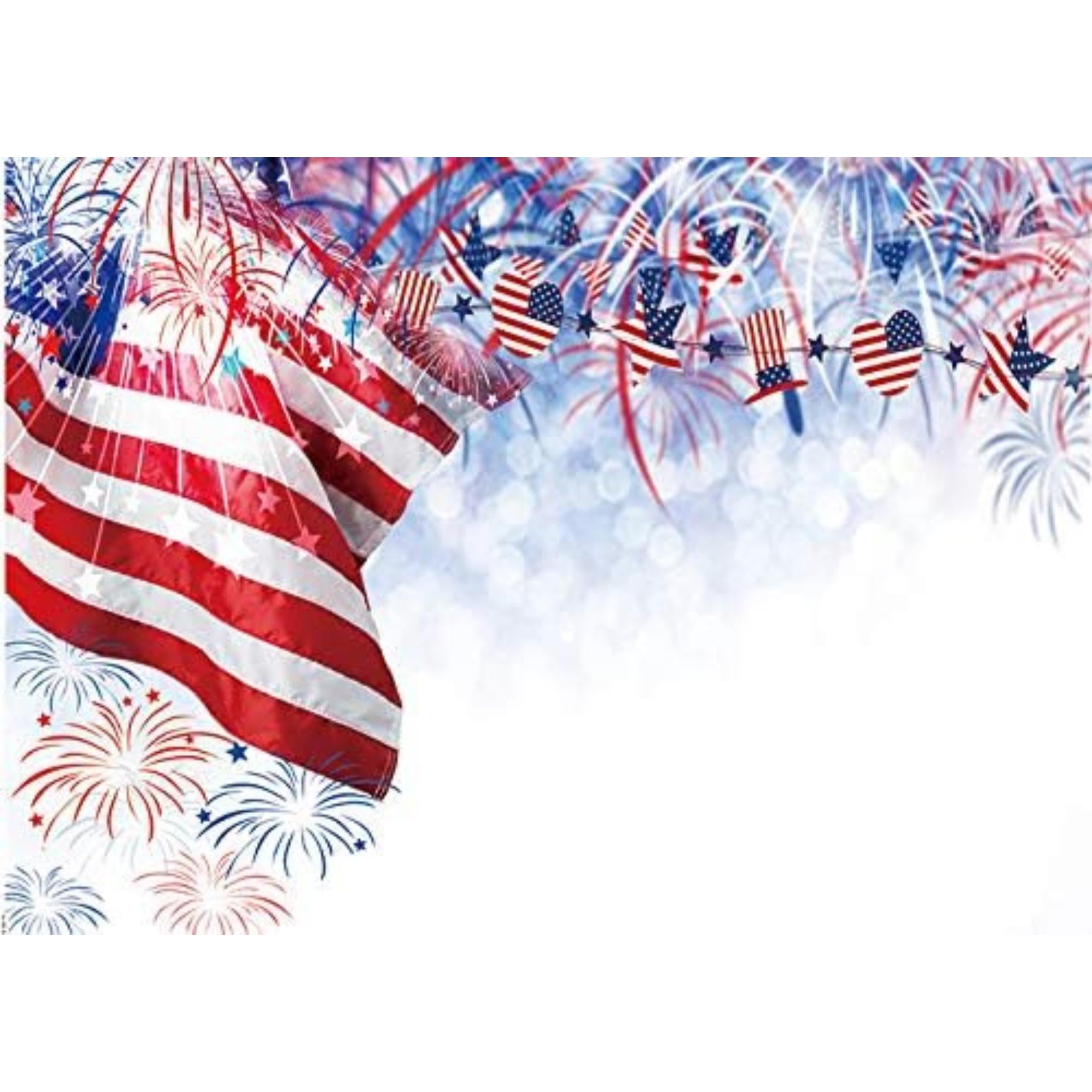 7x5 Ft American Flag Veterans Day Backdrop | 4th of July Independence Day Party Banner | Patriotic Photo Background