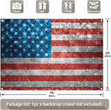 American Flag Photography Backdrop | 4th of July Patriotic Photo Booth Banner
