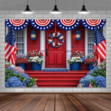 250th Anniversary Patriotic Backdrop | American Flag Stars Stripes Photo Banner (7x5 Ft)