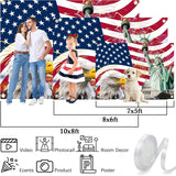 Large American Flag Backdrop 7x5 Ft | Independence Day Patriotic Photo Banner | 4th of July Party Decor