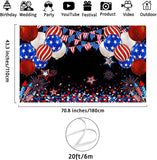 American Flag Backdrop | 4th of July Photo Banner, Independence Day Party Decor (70.8x43.3 Inch)