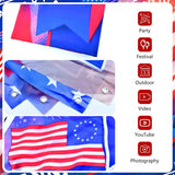 7x5 Ft 4th of July 250th Anniversary Backdrop | America 1776–2026 Flag Stars & Fireworks | Patriotic Party Decor