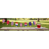 4th of July Popsicle Banner Garland: Patriotic Red White Blue Bunting Party Decor